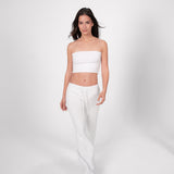 Sunburnt Rebel - knitted beach pants - White
