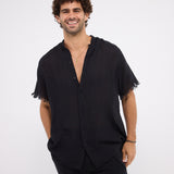 The fringed breeze - black shirt