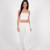 Sunburnt Rebel - knitted beach pants - White