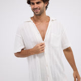 The Breezy Tee - White Knitted