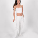 Sunburnt Rebel - knitted beach pants - White