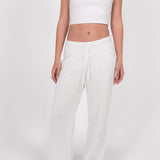 Sunburnt Rebel - knitted beach pants - White