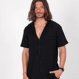 The Breezy Tee - Black Knitted