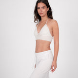 The cropped - white crochet top