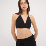 The Cropped - black crochet top