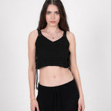 Bali Bliss- Black crochet top