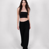 Sunburnt Rebel - knitted beach pants - Black