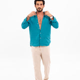 The Teal - Linen shirt