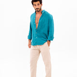 The Teal - Linen shirt