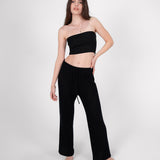 Sunburnt Rebel - knitted beach pants - Black