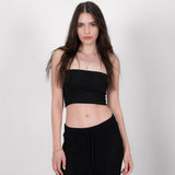 Sunburnt Rebel - knitted beach pants - Black