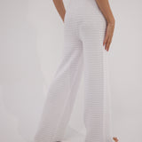 Sunburnt Rebel - knitted beach pants - White