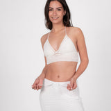 The cropped - white crochet top