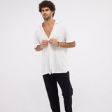 The Breezy Tee - White Knitted