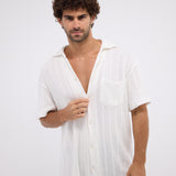 The Breezy Tee - White Knitted