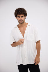 The Breezy Tee - White Knitted