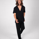 The Breezy Tee - Black Knitted