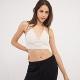 The cropped - white crochet top
