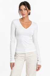 V-neck Long sleeve - sculpt Tee