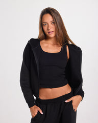 Cropped zip up