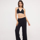 The Skewbald - Black crochet top