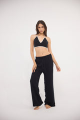 The Skewbald - Black crochet top