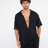 The Breezy Tee - Black Knitted