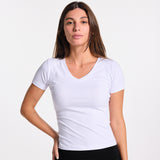 Sculpt Tee v-neck - White