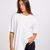 Boxy Fit Signature Tee - White