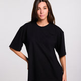 Boxy Fit Signature Tee - Black