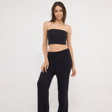 Sunburnt Rebel - knitted beach pants - Black