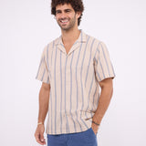 The Striped Beige x Navy  - Shirt