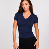 Sculpt Tee V-neck - Navy