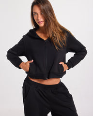 Cropped zip up
