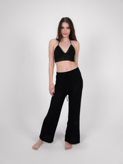The Cropped - black crochet top