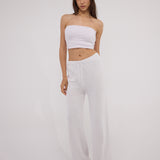 Sunburnt Rebel - knitted beach pants - White