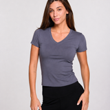 Sculpt Tee V-neck - Grey