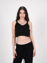 Bali Bliss- Black crochet top