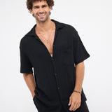 The Breezy Tee - Black Knitted