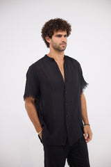 The fringed breeze - black shirt