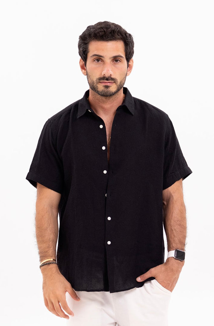 The bintri Black - Waffle Shirt