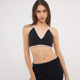 The Skewbald - Black crochet top