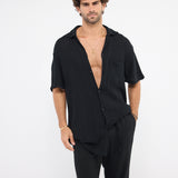 The Breezy Tee - Black Knitted