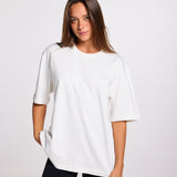 Boxy Fit Signature Tee - White