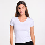 Sculpt Tee v-neck - White