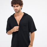 The Breezy Tee - Black Knitted