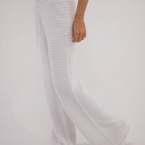 Sunburnt Rebel - knitted beach pants - White