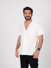 The Breezy Tee - White Knitted