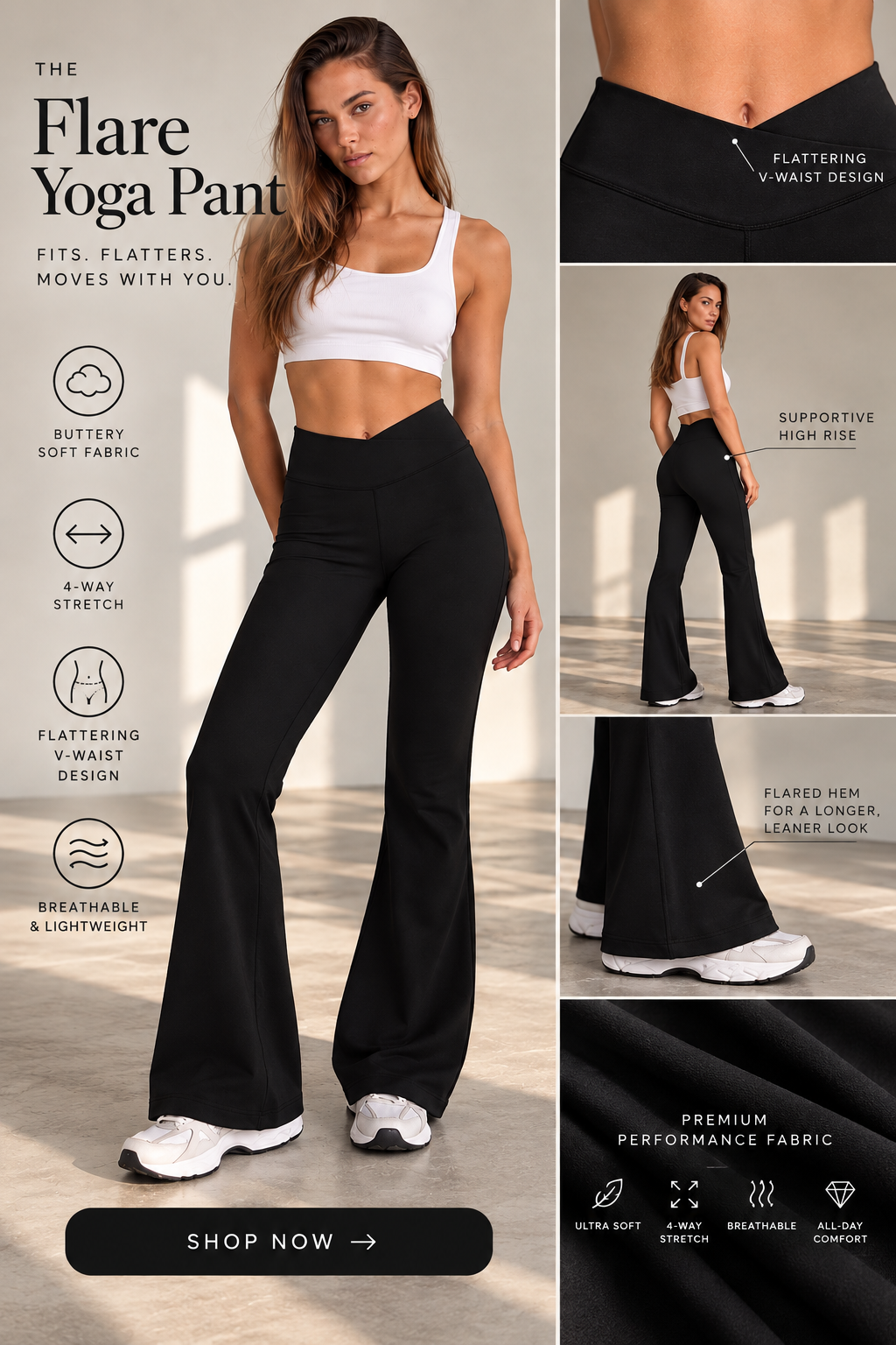 flared Yoga-pants