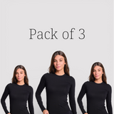 Long sleeve sculpt Tee - pack of 3